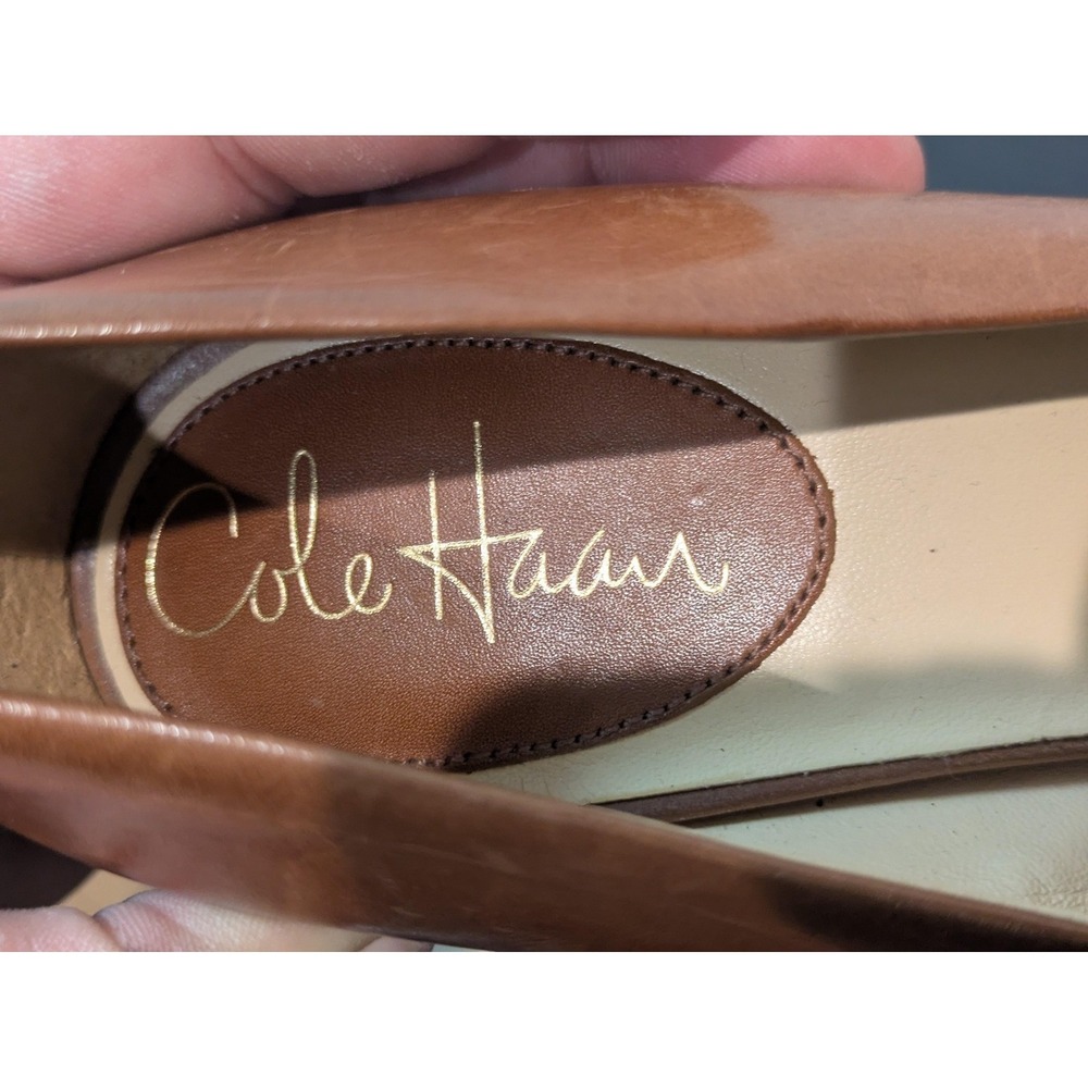 Cole Haan Brown Leather Pointed-Toe Heels - Picture 7 of 9